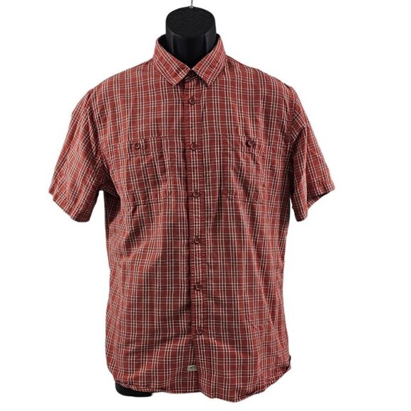 Quiksilver Waterman Regular Fit Men’s Plaid Vented Outdoor Nylon Shirt - Medium* - Picture 1 of 16